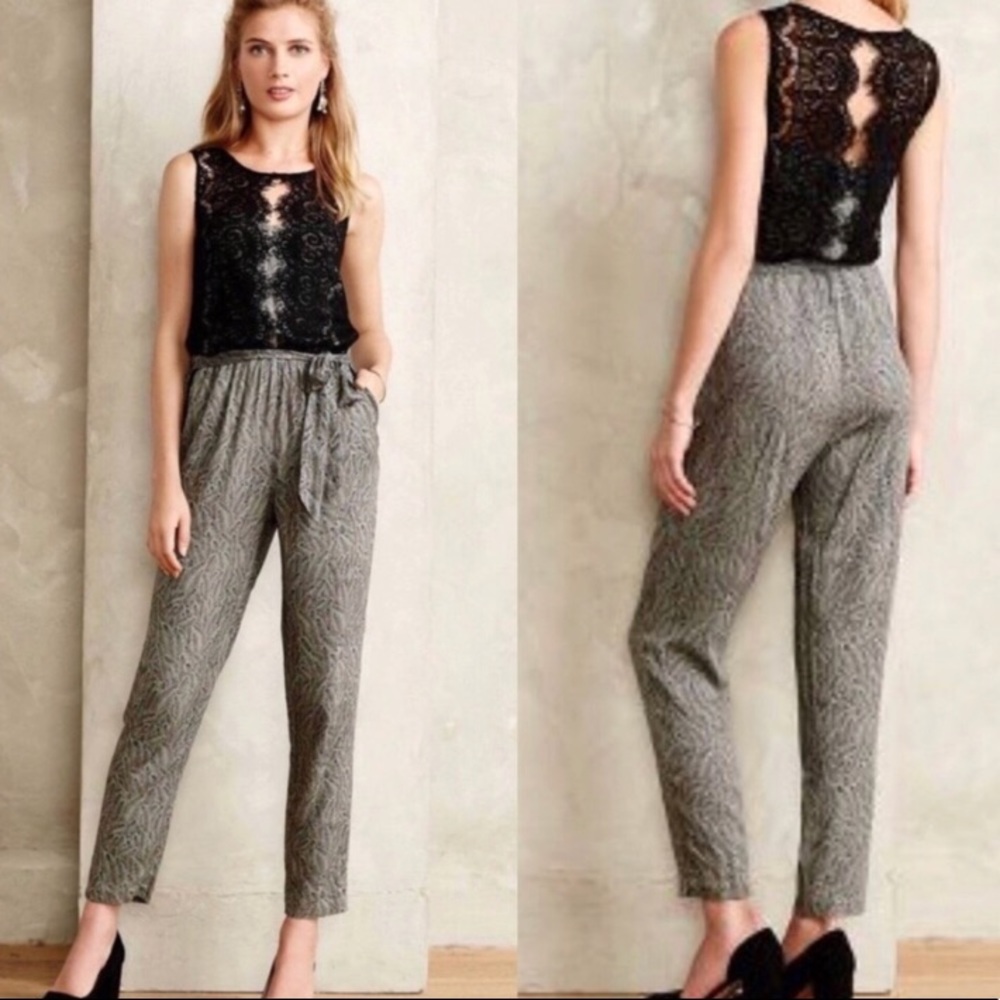 Anthropologie Feather Lace Jumper